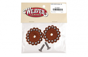 Concho Leather Rosettes Replacement, Rich Brown
