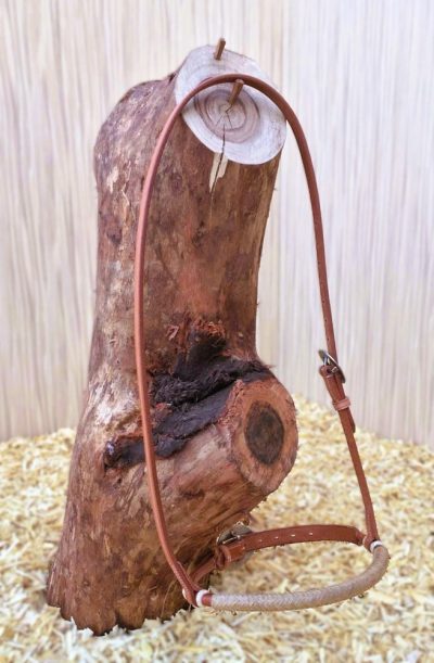Turpahihna GVR Noseband Superior quality Sadesa leather With rawhide braided nose Fully adjustable Size QH