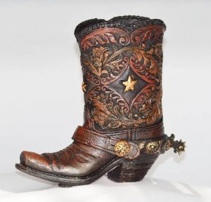 Kynäteline Pen Holder Cowboy Boot Stars