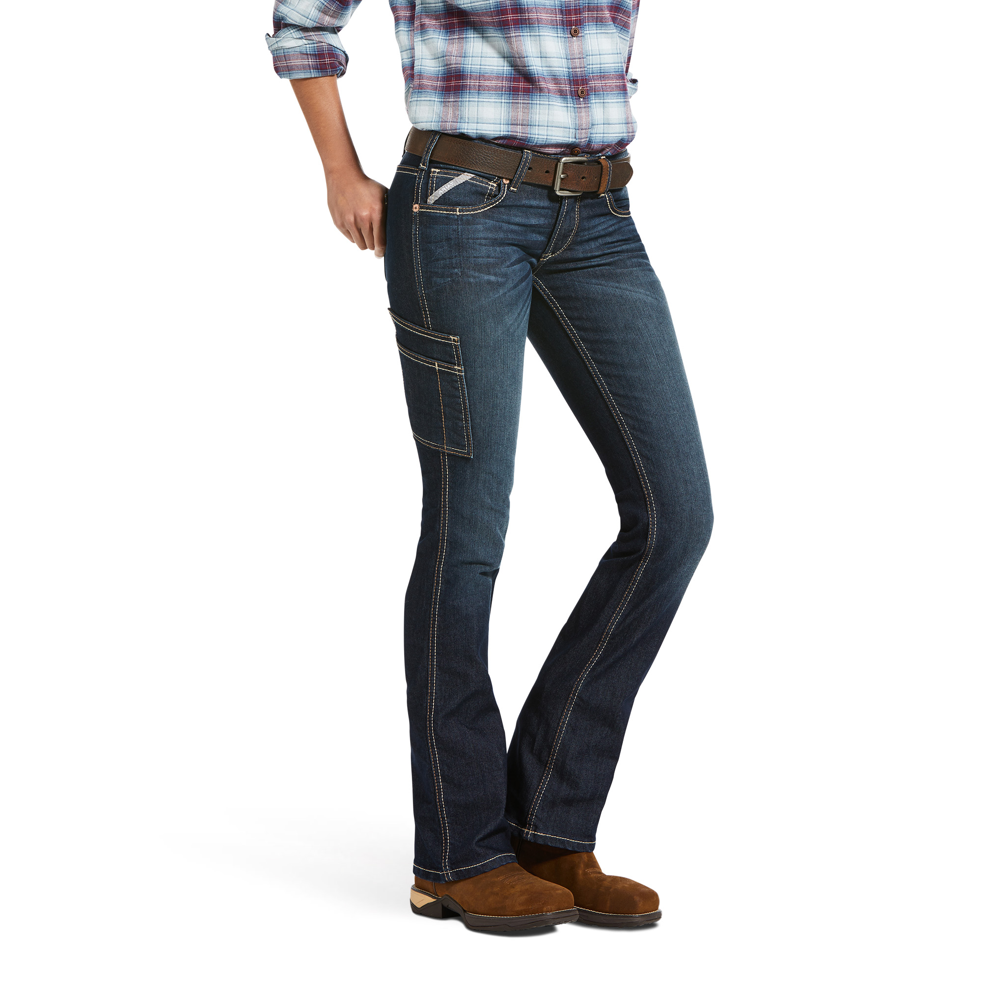Farkut Ariat Women's Rebar DuraStretch Riveter Boot Cut Jean