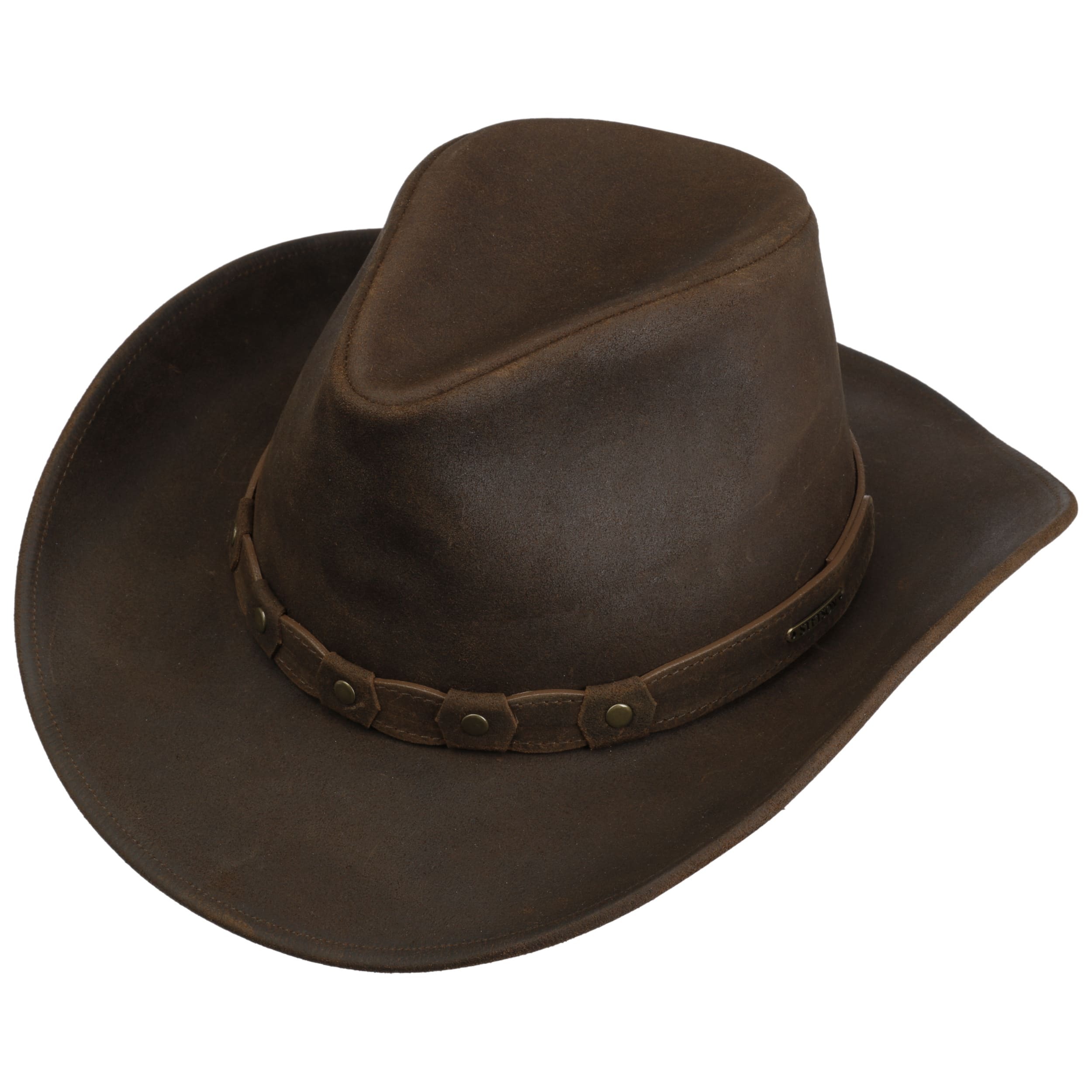Nahkahattu Stetson Calf Split Leather Western Hat