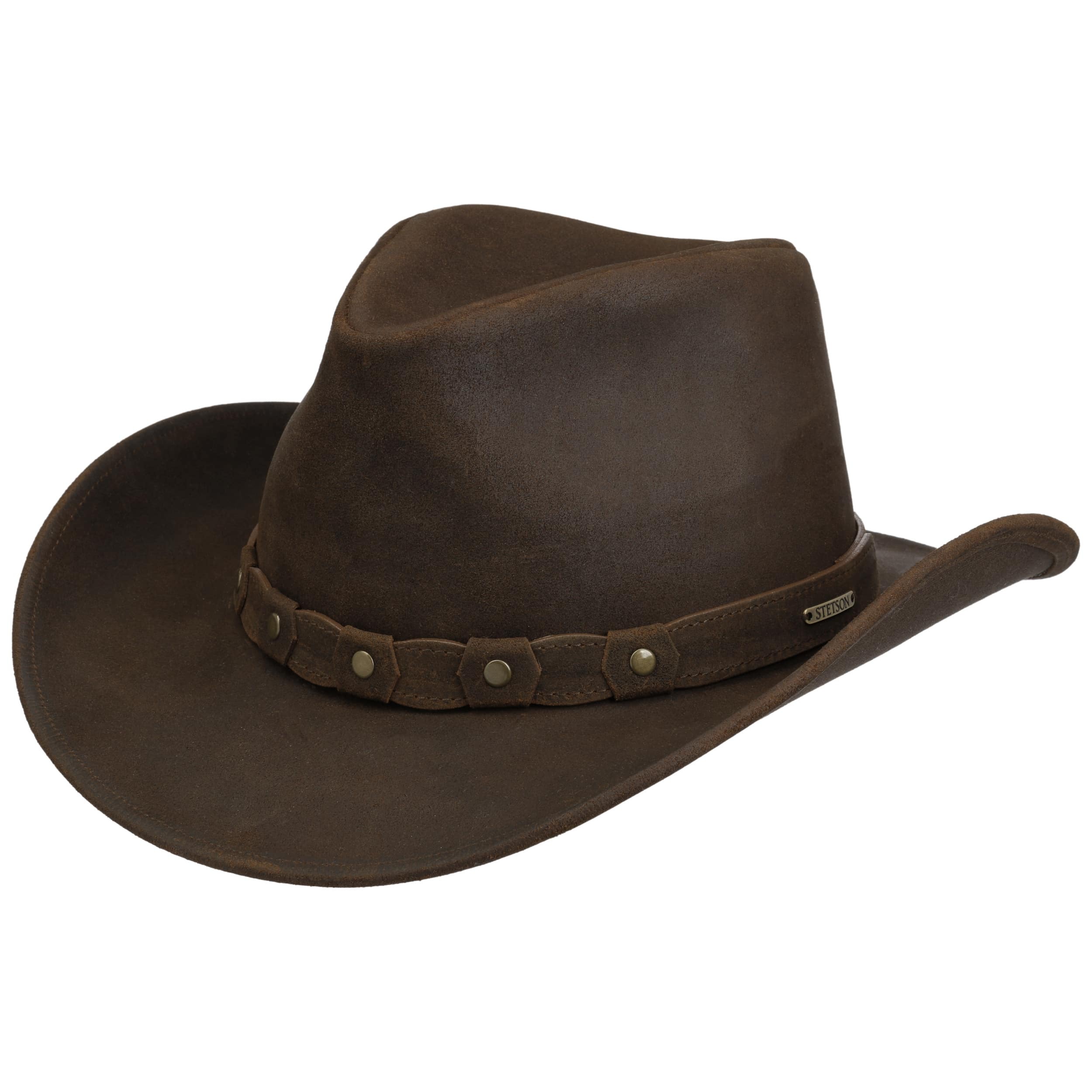 Nahkahattu Stetson Calf Split Leather Western Hat