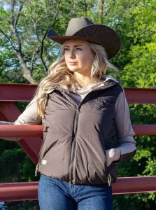 Ranch Girls Hooded Vest Pam chocolate liivi