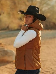 Ranch Girls Hooded Hybrid Vest Ava cinnamon liivi