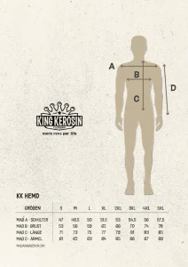 King Kerosin size chart shirts