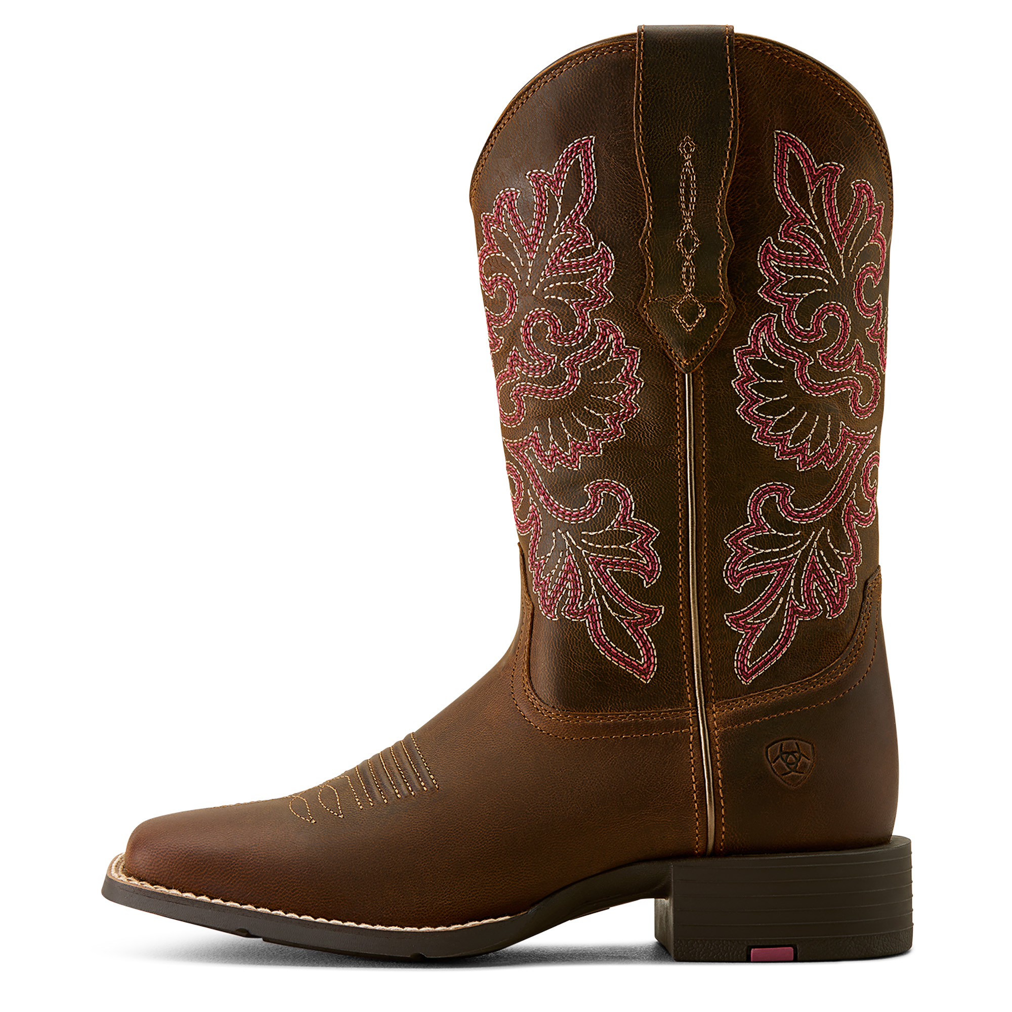 Ariat Women’s Round Up StretchFit W Square Toe Western Boot Sassy Brown