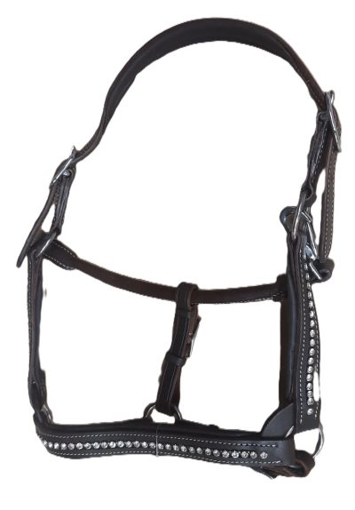 Riimu nahkaa GVR Leather Halter Rhinestones