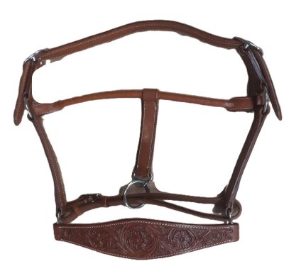 Riimu nahkaa GVR Leather Halter Flower Tooling
