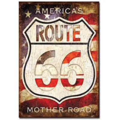 Peltikyltti Route 66 Mother Road