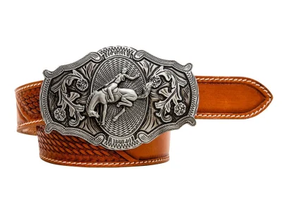Vyö Myra Coco-Bean Hand-Tooled Leather Belt