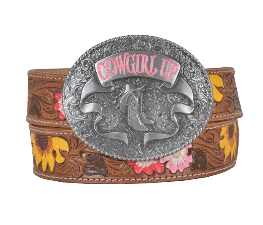 Vyö Myra Bouquet Hand-Tooled Leather Belt