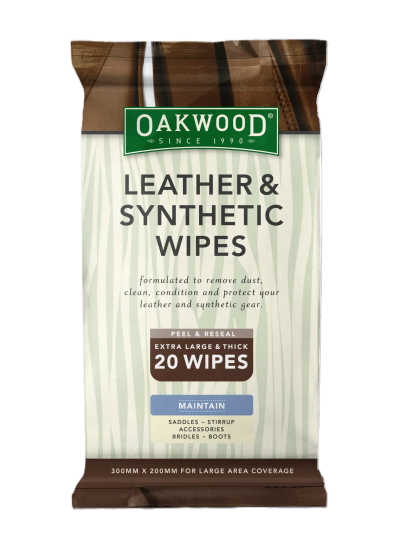Oakwood Leather & synthetic Cleaning Wipes pack